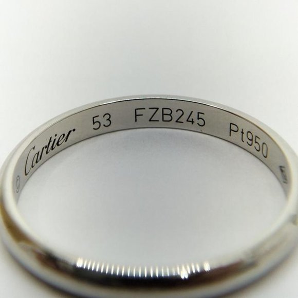 CARTIER Platinum Wedding Band Ring - Picture 3 of 7